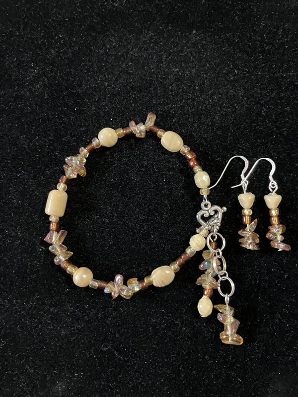 Golden Glow Bracelet & Earring Set