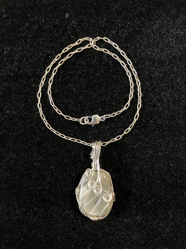 Handcrafted Wire-wrapped Moonstone Necklace