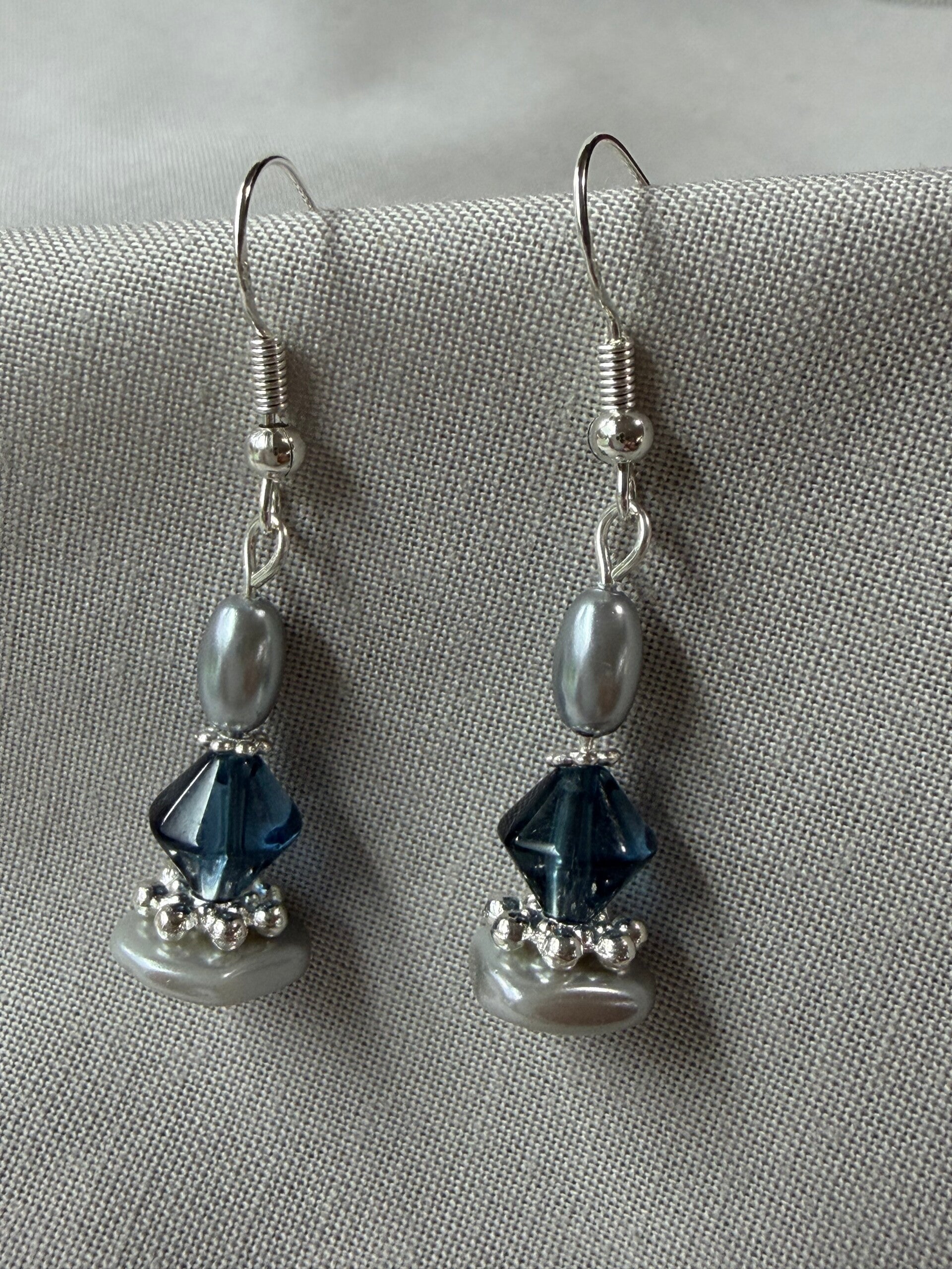 Midnight Blue Winter Crystal Earrings