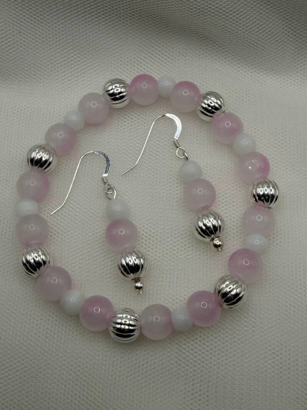 Soft Blush & Pearl Silver Accent Set