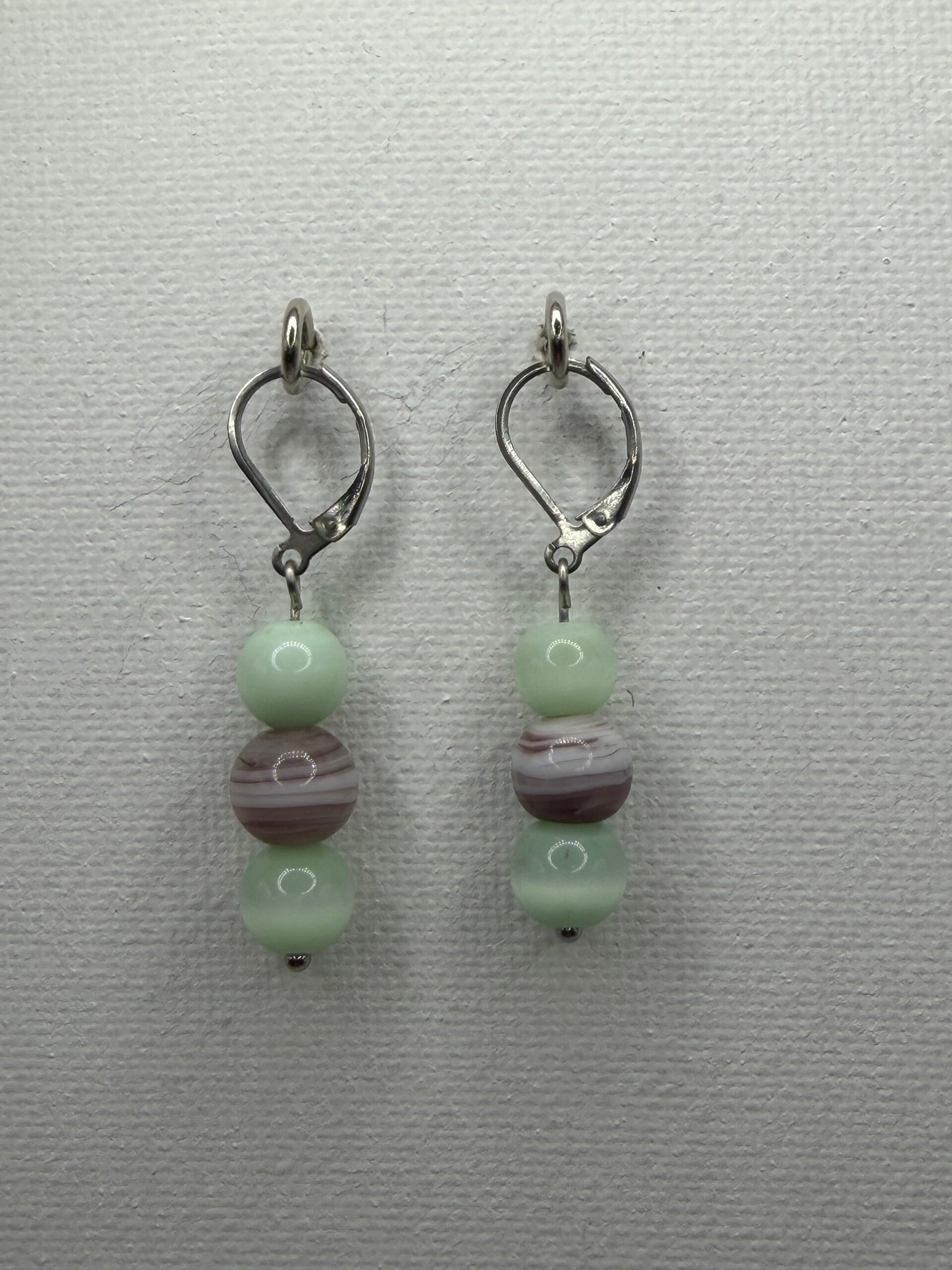 Sage & Mauve Harmony Lever-Back Earrings