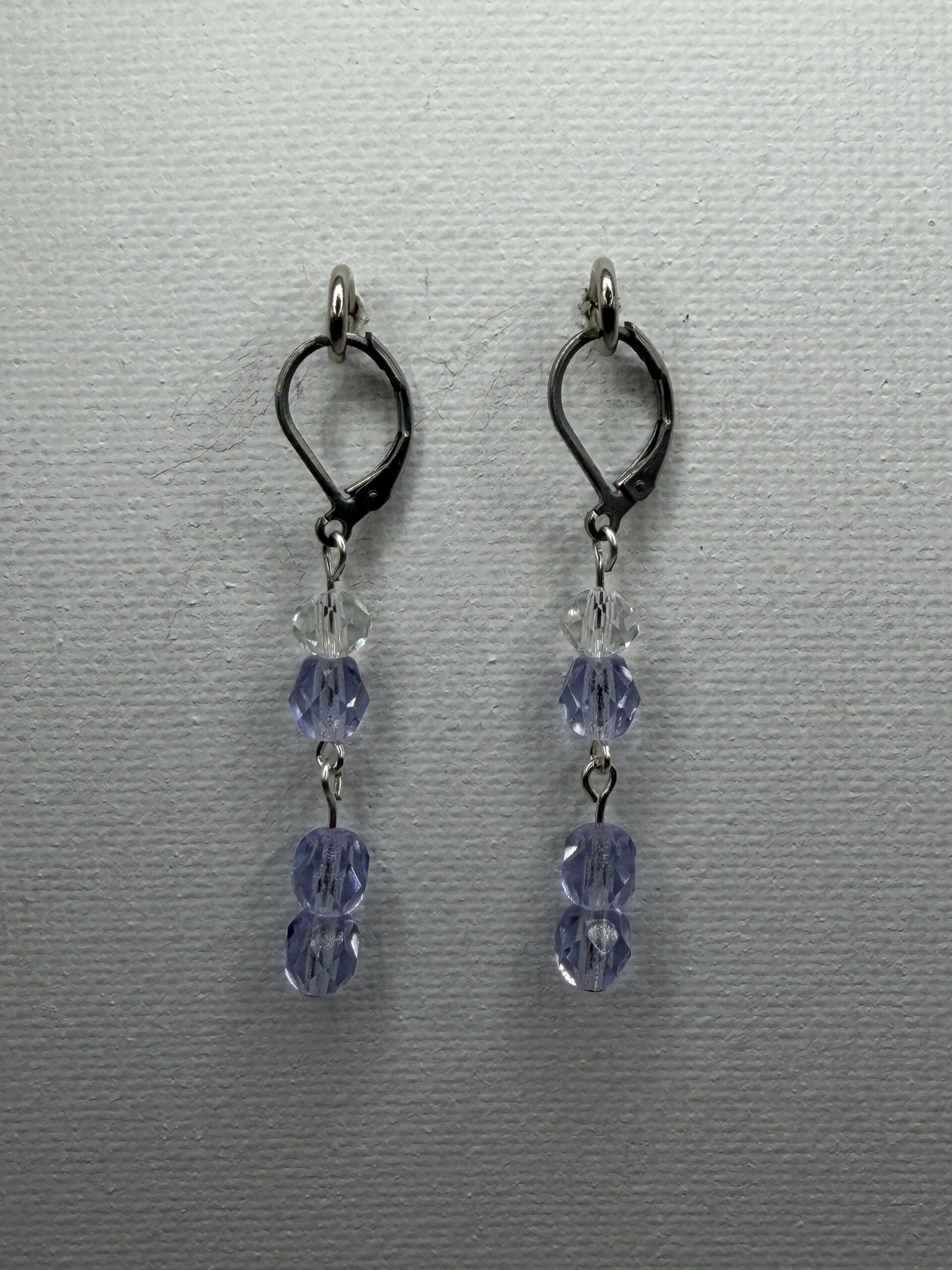 Sky Blue Crystal Cascade Earrings