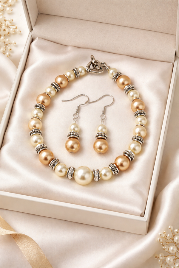 Champagne Luxe Bracelet & Earring Set