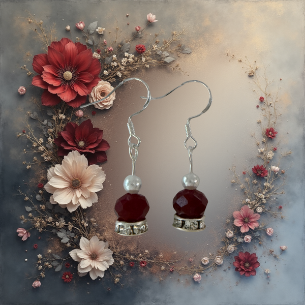 Frosted Garnet Drops