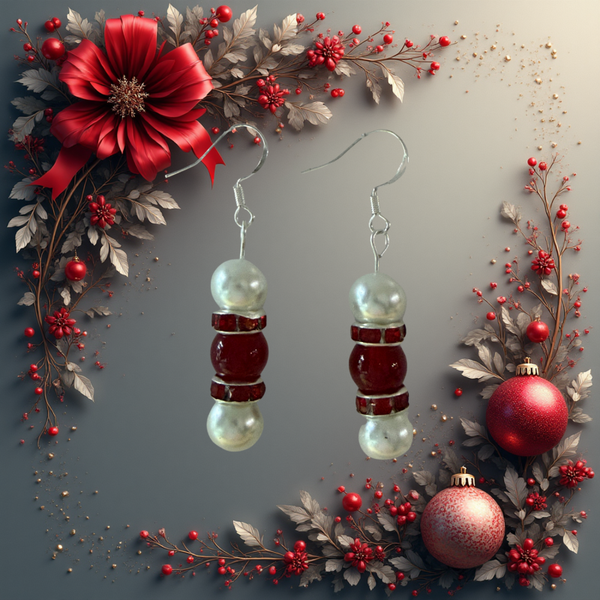 Red Ribbon Glow Earrings