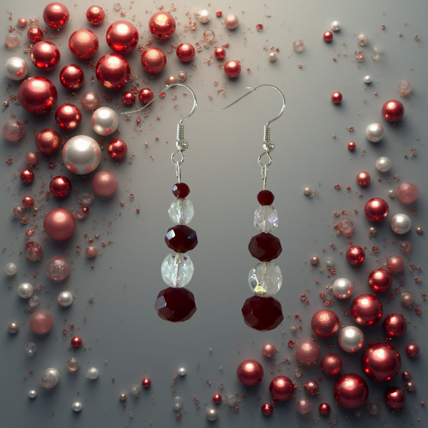 Ruby Ice Holiday Earrings