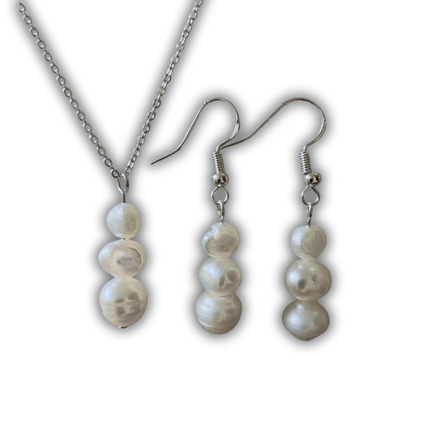 White Pearl Glass Bead SetP