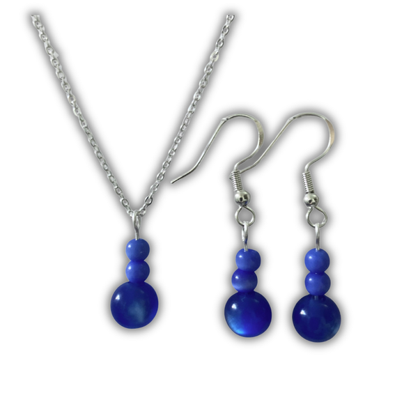 Royal Blue Glass Bead Set
