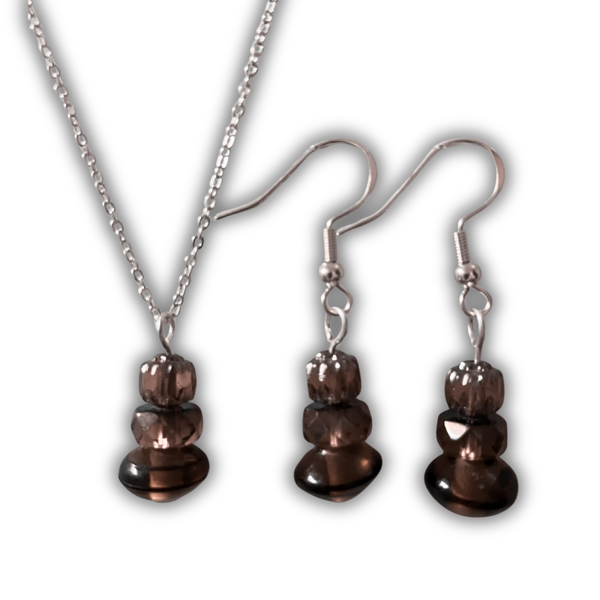 Smoky Brown Crystal Set