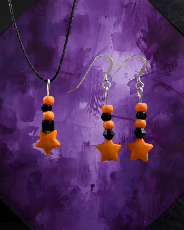 Orange Star Bead Set