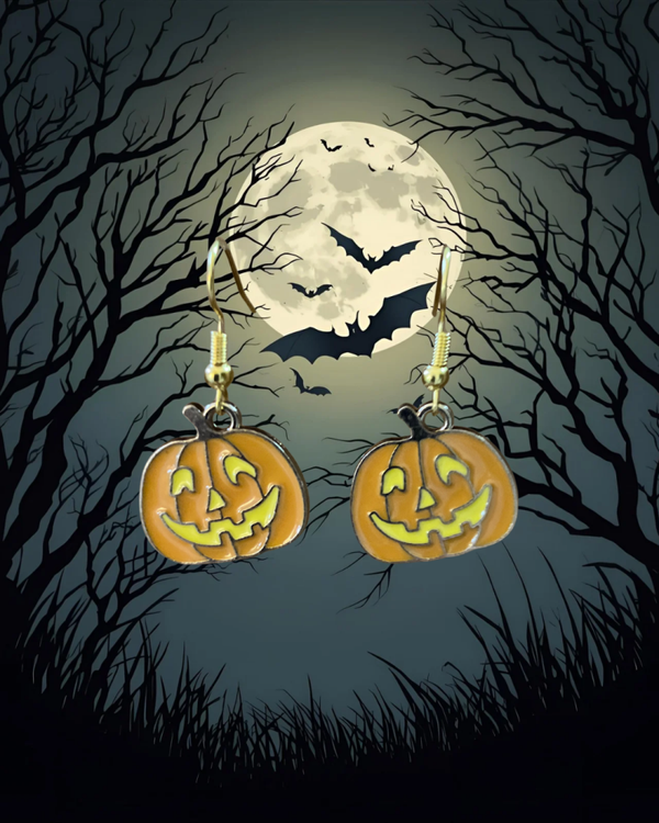 Golden Glow Pumpkin Earrings