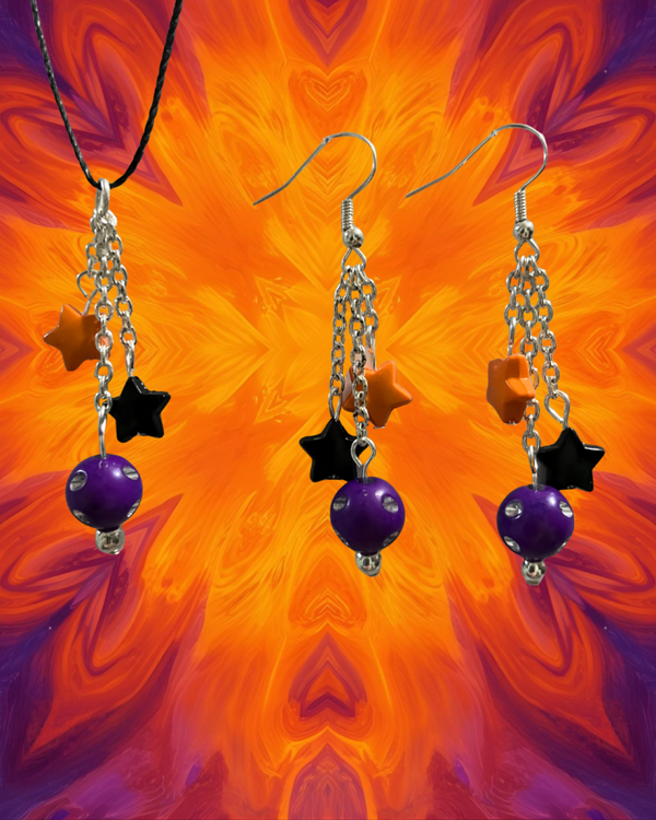 Orange Star & Bead Halloween Set