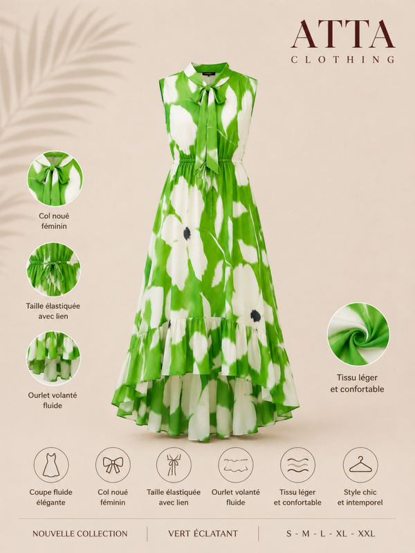 Robe Zuri Verte – Nouvelle Collection
