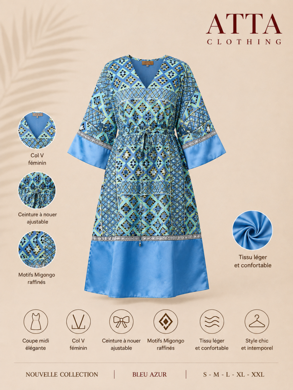 Robe Amani Bleu – Nouvelle Collection