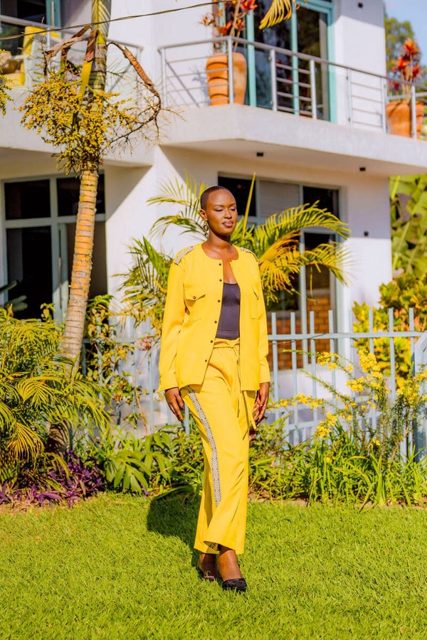 Ensemble Élégance Migongo Jaune – Nouvelle Collection