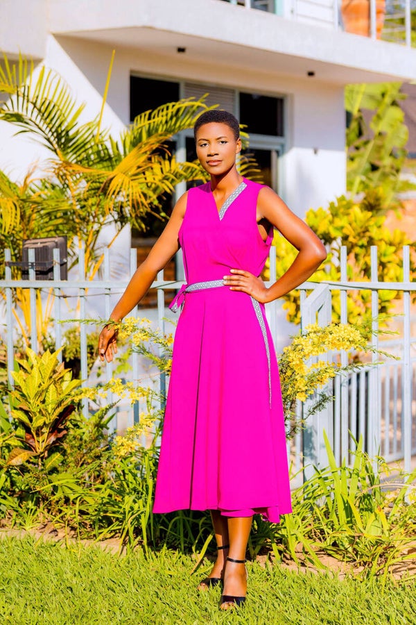 Robe Élégance Fuchsia – Nouvelle Collectio