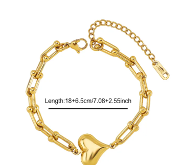 # 40 Gouden HartLink Armband