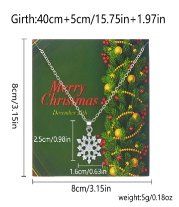 # 1 Zilveren Sneeuwvlok Ketting