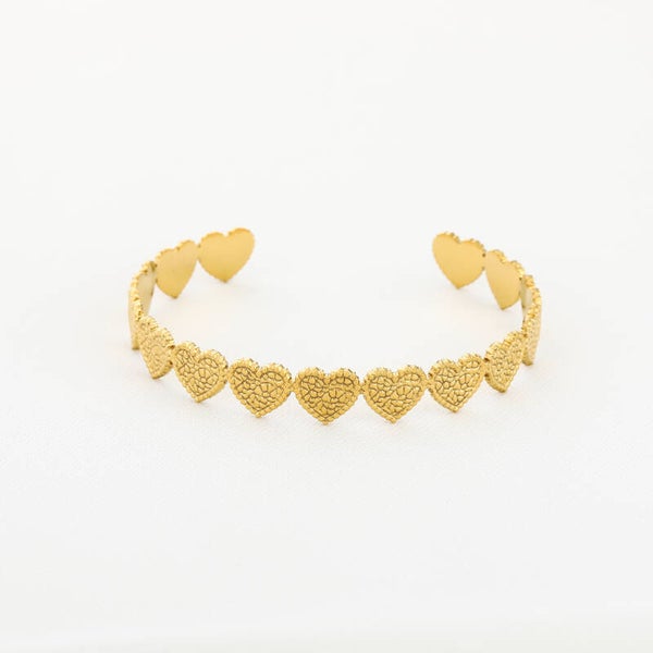 # 66 luxe hartjes bangel goud