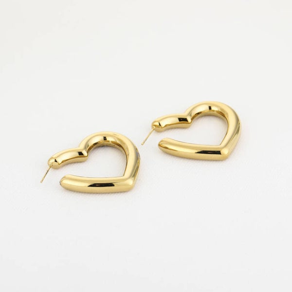 # 90 hippe hart hoops goud