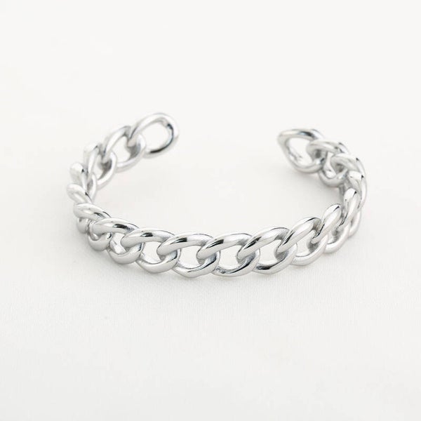 # 69 schakel bangel zilver