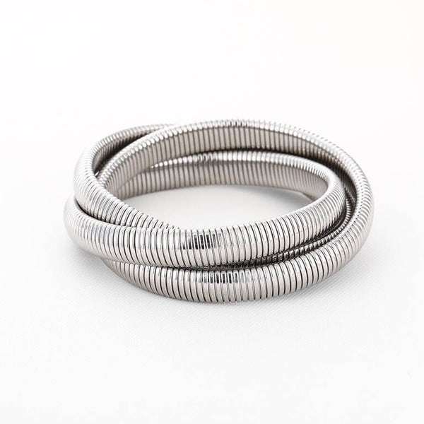# 78 snake bangels zilver