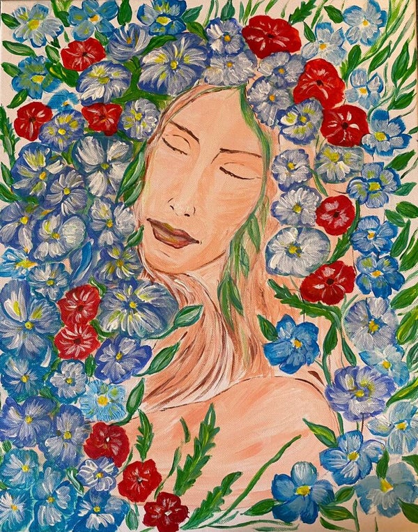 Eyes wide shut. Flowers