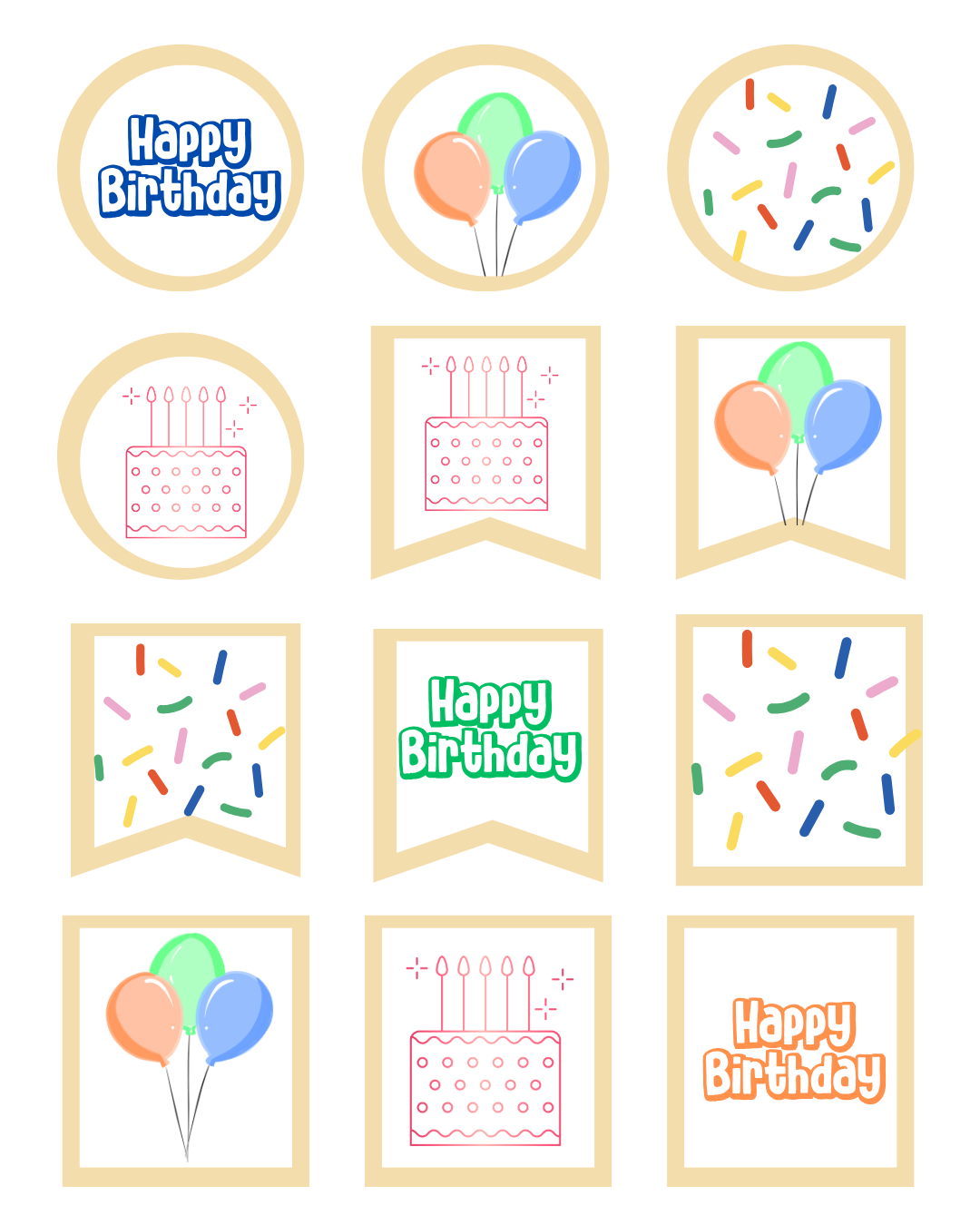 Happy Birthday Cookie Collection - 1 dozen