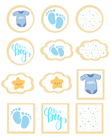 Baby Shower Cookie Collection (Boy) - 1 dozen