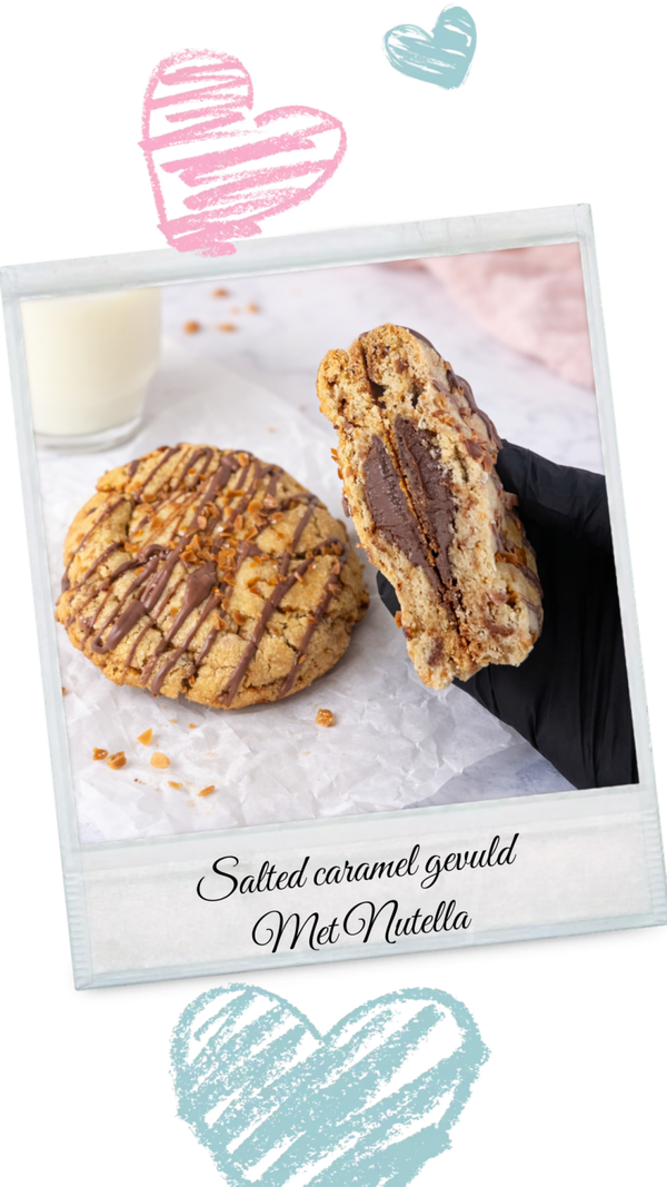 Cookie salted caramel gevuld met nutella