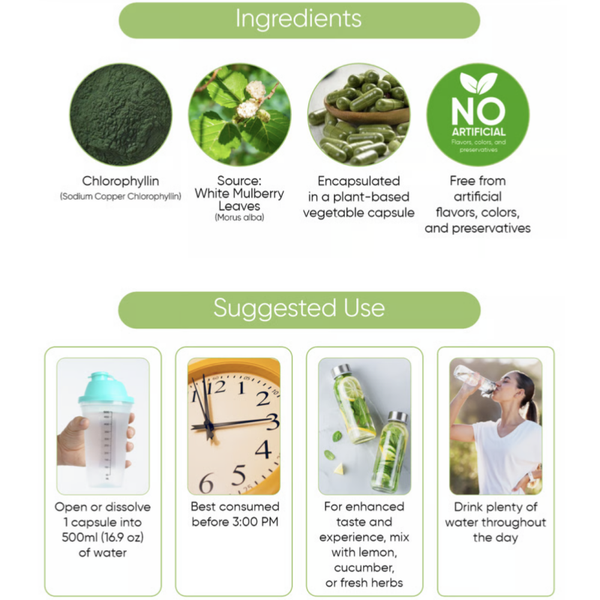 Capsule de chlorophylline Good Greens n° 2