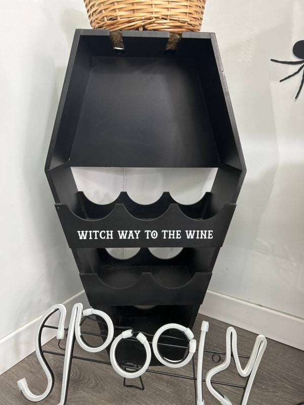 Witchy wine shelf