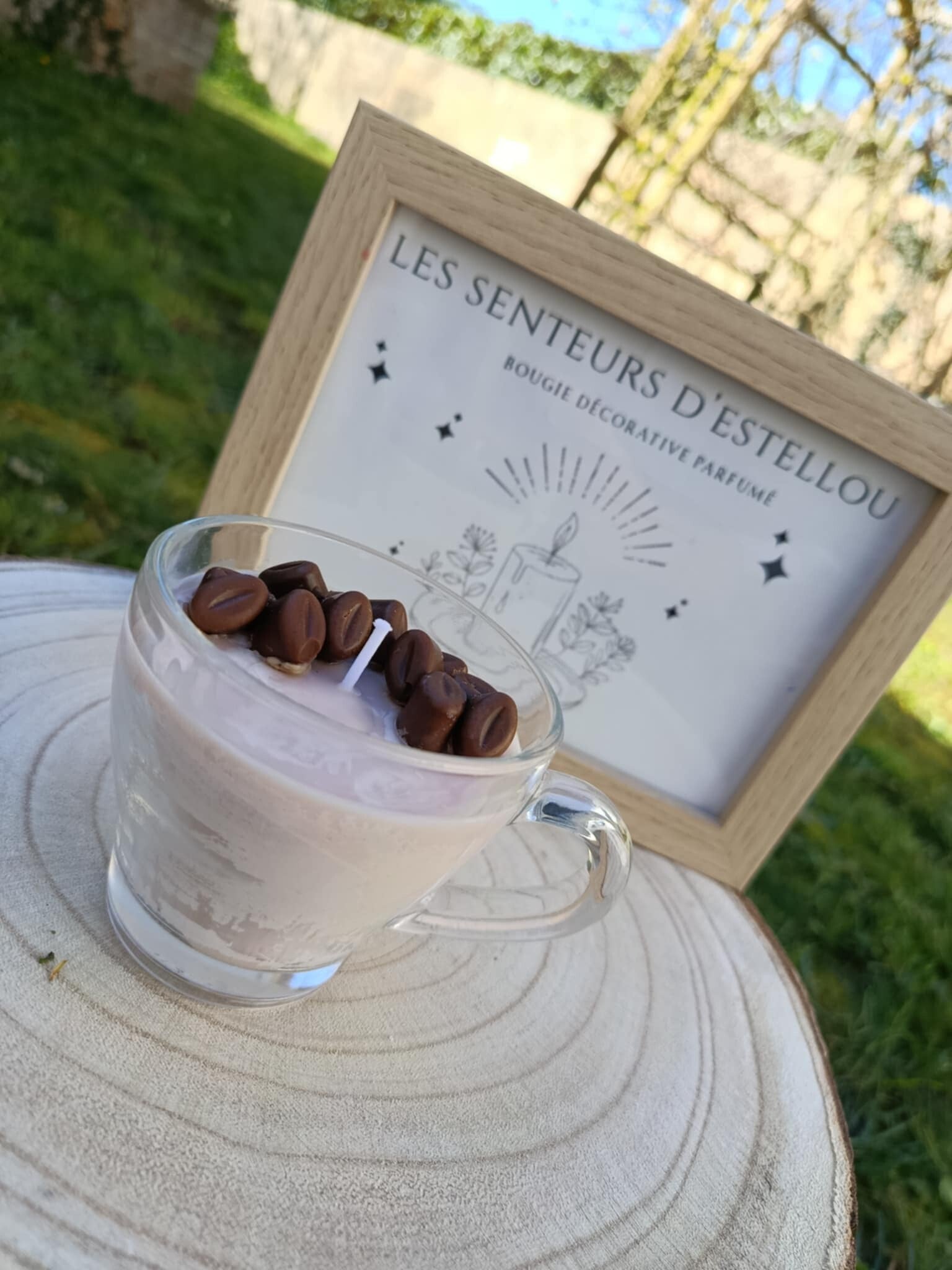 Bougie "douceur pralinée" - chocolat noisette