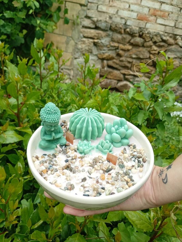 Bougie parfumé " Jardin zen " 300g