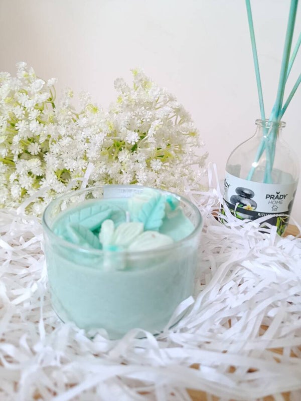 Bougie parfumée " Souffle de paix " -thé vert