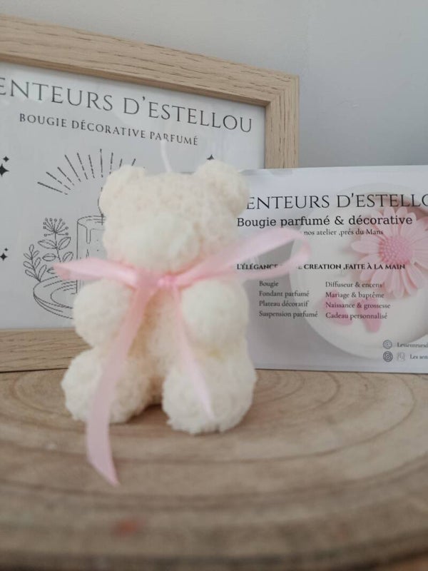 Bougie personnalisé " Un nuage d'amour " parfum bois de rose 70 g