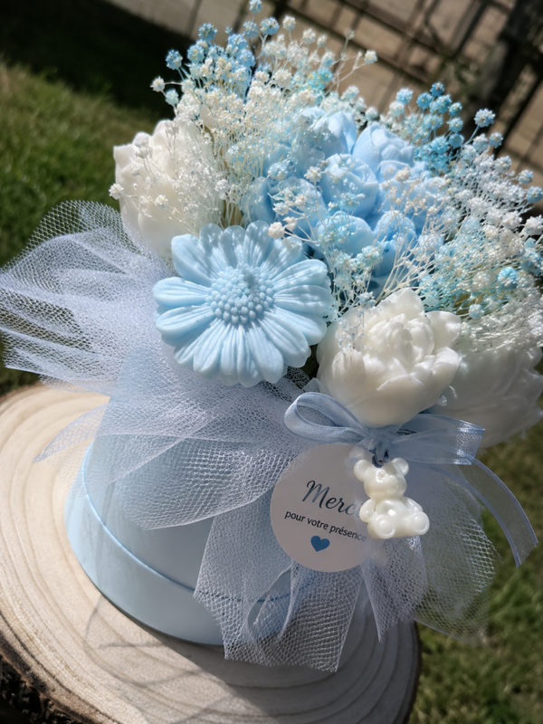 Bouquet " Douce éclosion  " blue