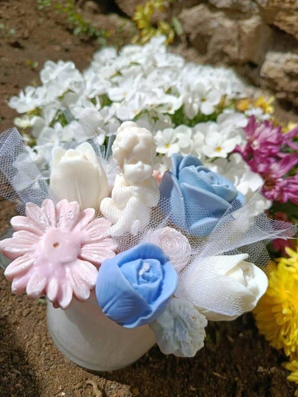Bougie bouquet fondant parfumé " L'amour d'une maman " adoucissant