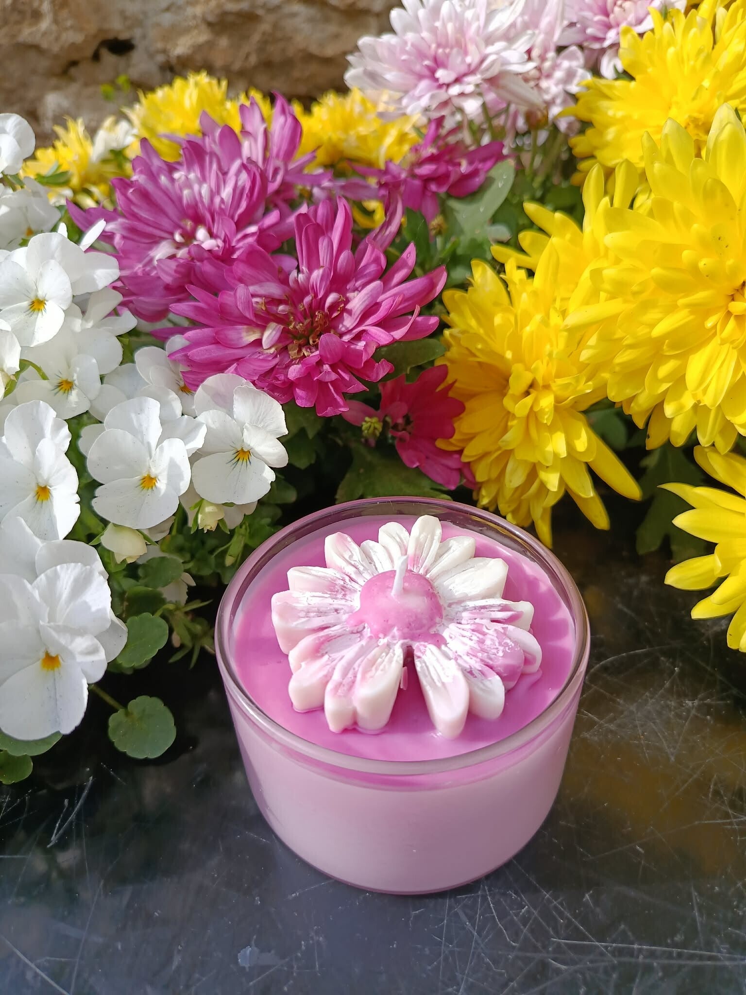 Bougie " Douce Marguerite "
