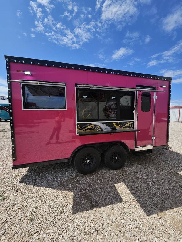 Pink 16’ x 8’ Snack Trailer