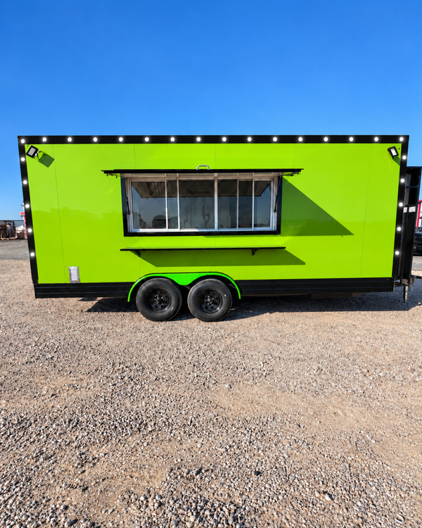 20×8 FOOD TRAILER WITH LED CIRCUS LIGHTING