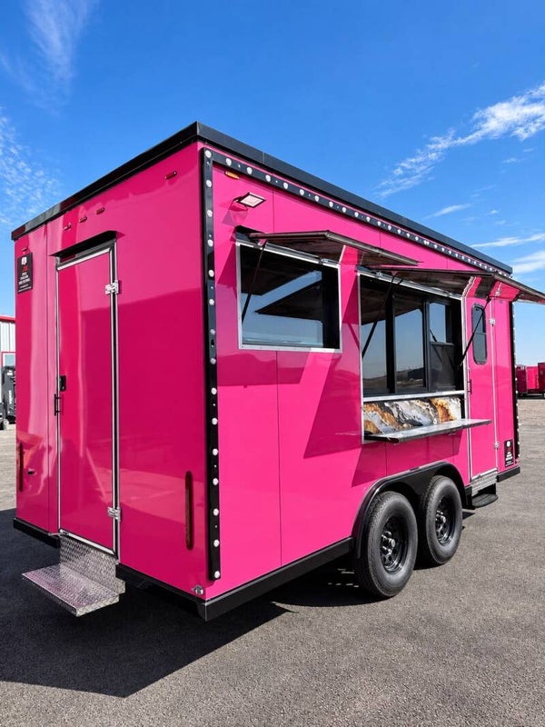 16' × 8' Pink Snack Trailer |