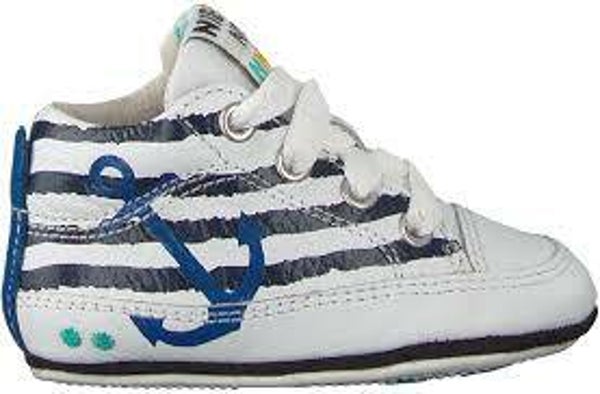 Bunnies sneakers eerste loopschoentjes wit met anker