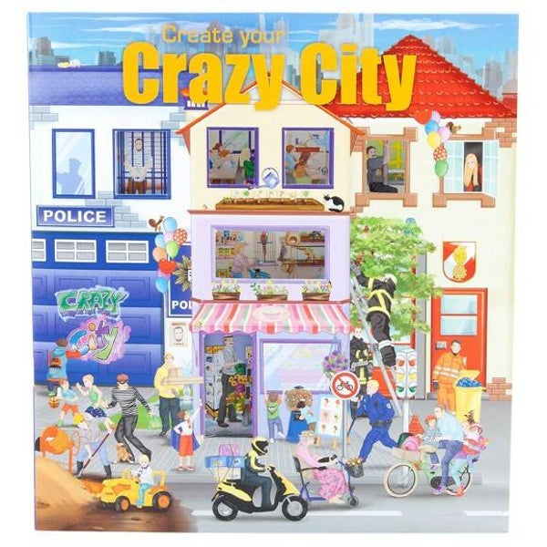 Create you crazy city stickerboek