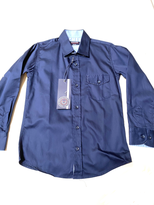 Vinrose overhemd donkerblauw