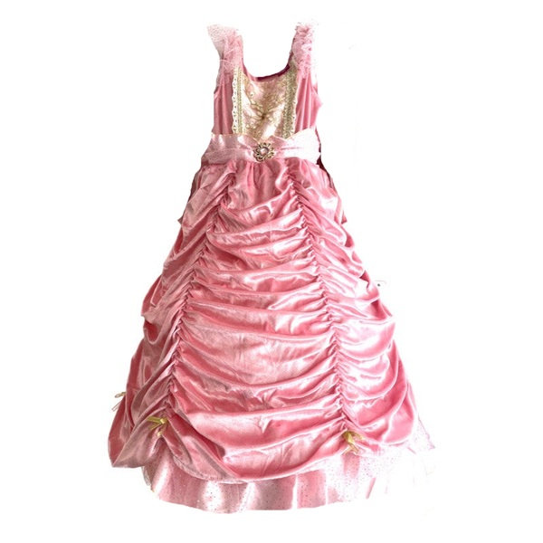 Deluxe roze prinsessen hoepel jurk met cape