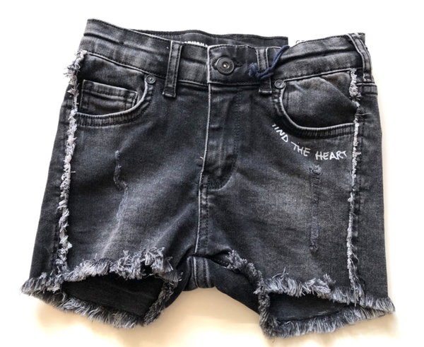 Crush spijkershort zwart