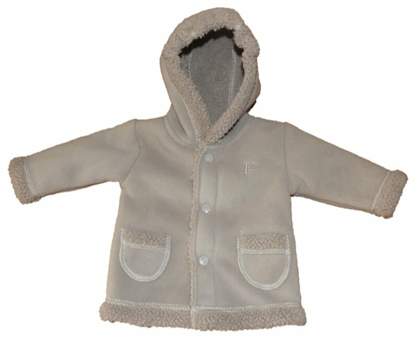 Feetje grijs stoffen tussenjas