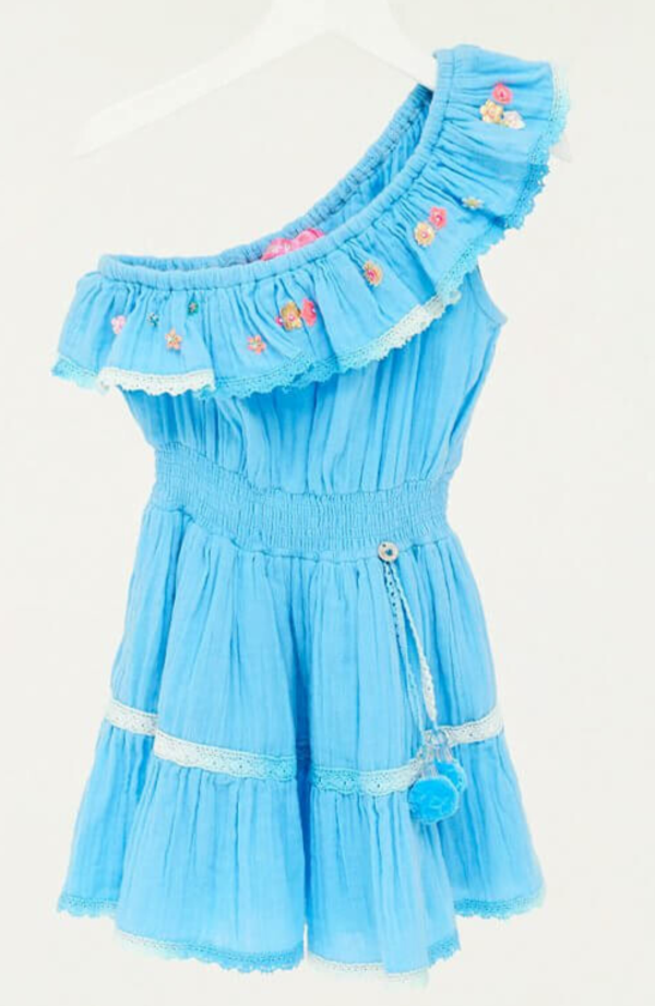 Mim- pi jurk oceaanblauw