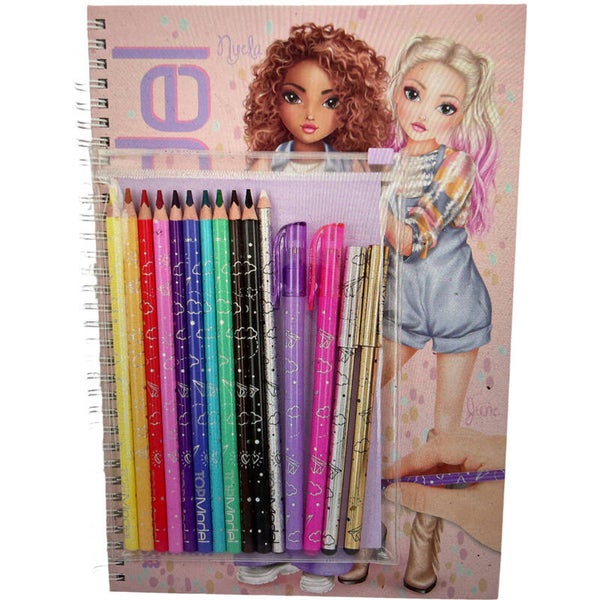 Topmodel kleurboek met kleurpotloden